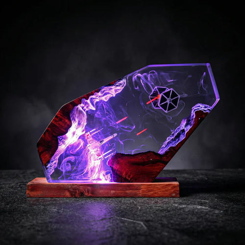 Galaxy Battle Resin Lamp
